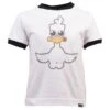Swansea City Kids White with Black Ringer – Organic Cotton Football T-Shirt -Toffs Store print0211