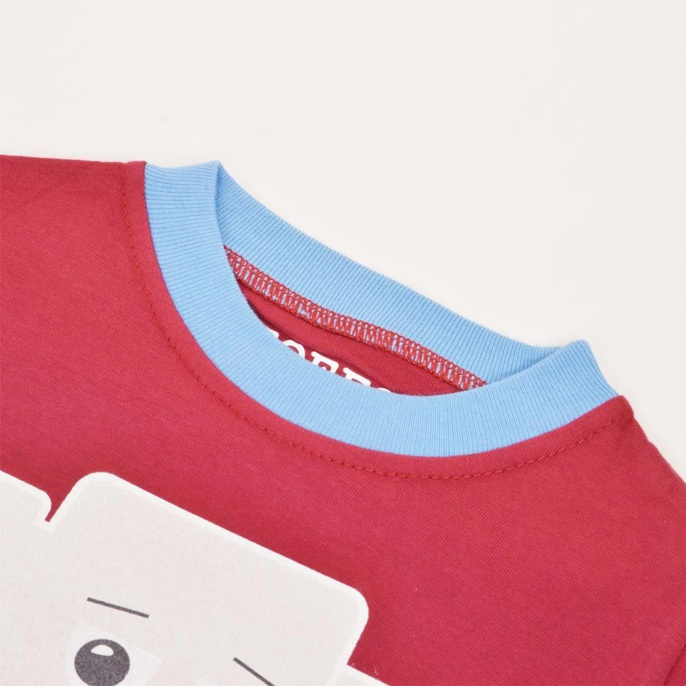 Kids West Ham Hammer Head T-Shirt - Maroon/Sky Ringer 5 Kids West Ham Hammer Head T-Shirt - Maroon/Sky Ringer - Image 3