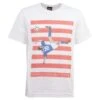 Pennarello Roberto Baggio Italy USA '94 Illustrated White T-Shirt - Organic Cotton Crew Neck -Toffs Store print0235