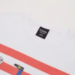 Pennarello Roberto Baggio Italy USA '94 Illustrated White T-Shirt - Organic Cotton Crew Neck -Toffs Store print0235 2