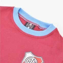 Kids River Plate 12th Man T-Shirt – Maroon with Sky Blue Ringer Accents Organic Cotton Tee -Toffs Store print0277 2