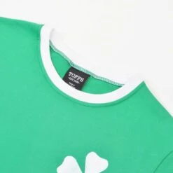 Panathinaikos 12th Man Green and White Ringer – Organic Cotton Crew Neck T-Shirt -Toffs Store print0286 2