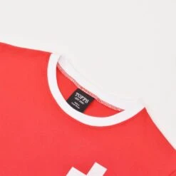 Switzerland 12th Man Red/White Ringer – Digital Illustration Organic Cotton Relaxed Fit Tee -Toffs Store print0307 2