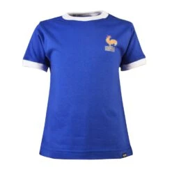 France Kids 12th Man T-Shirt – Royal Blue with White Ringer Details