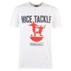 Subbuteo Nice Tackle White Graphic T-Shirt - Organic Cotton Crew Neck -Toffs Store print0434 1