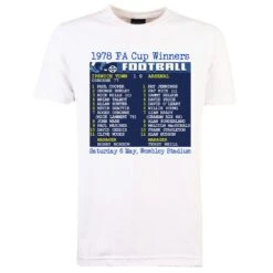 1978 FA Cup Final (Ipswich) Retrotext T-shirt - White