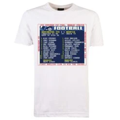1968 European Cup Final (Man Utd) Retrotext T-Shirt - White