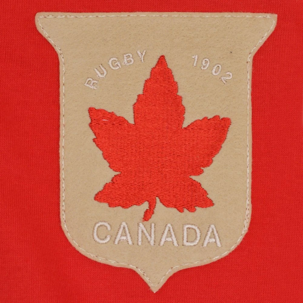 Canada 1902 Vintage Rugby Shirt – Red with White Contrast Collar Long Sleeve Heritage Jersey 4 Canada 1902 Vintage Rugby Shirt – Red with White Contrast Collar Long Sleeve Heritage Jersey - Image 2