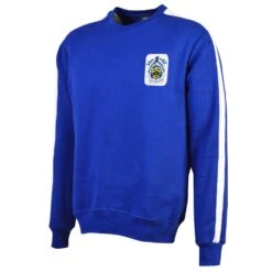 Huddersfield Town AFC Black Crewneck – Embroidered Shield Crest British Made Sweatshirt