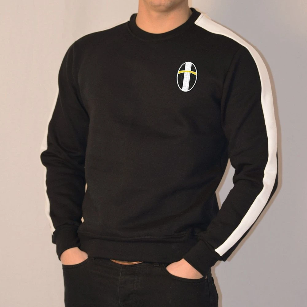 Piemonte Calcio Black and White Retro Crest - Premium Embroidered Crewneck Sweatshirt 3 Piemonte Calcio Black and White Retro Crest - Premium Embroidered Crewneck Sweatshirt