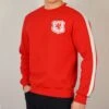 Wales National Team Red Classic - Retro Dragon Crest Fleece Crewneck Sweatshirt -Toffs Store sw0061 1