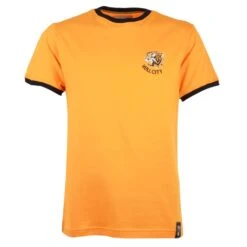 Kids Hull City T-Shirt - Amber/Black Ringer