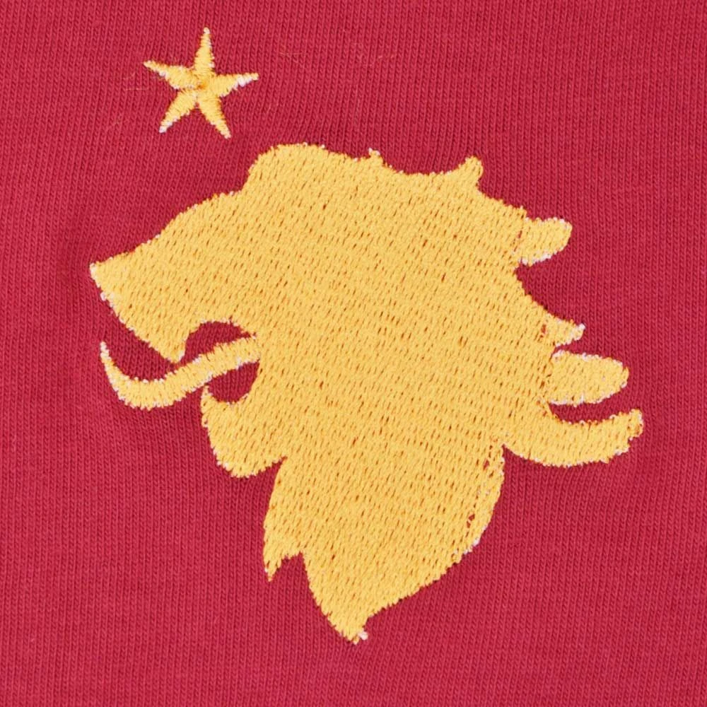 Aston Villa Maroon and Sky Ringer - 12th Man Embroidered Crest Organic Cotton T-Shirt 4 Aston Villa Maroon and Sky Ringer - 12th Man Embroidered Crest Organic Cotton T-Shirt - Image 2