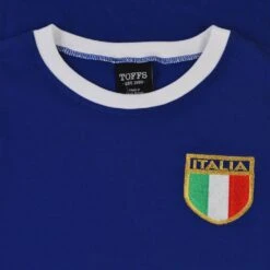 Italy Rugby T-Shirt - Royal/White Ringer -Toffs Store t0091