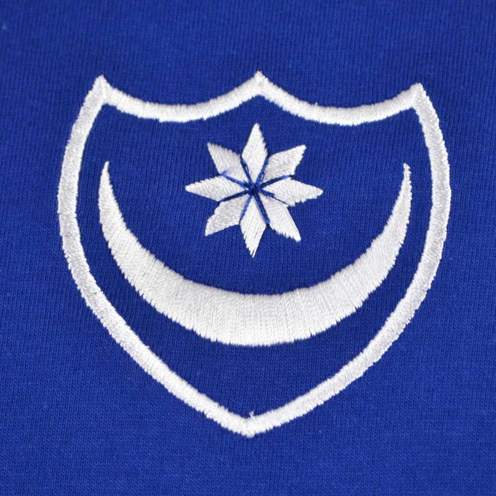 Portsmouth FC Royal Blue 1962-1966 Retro Crest Organic Cotton T-Shirt 4 Portsmouth FC Royal Blue 1962-1966 Retro Crest Organic Cotton T-Shirt - Image 2