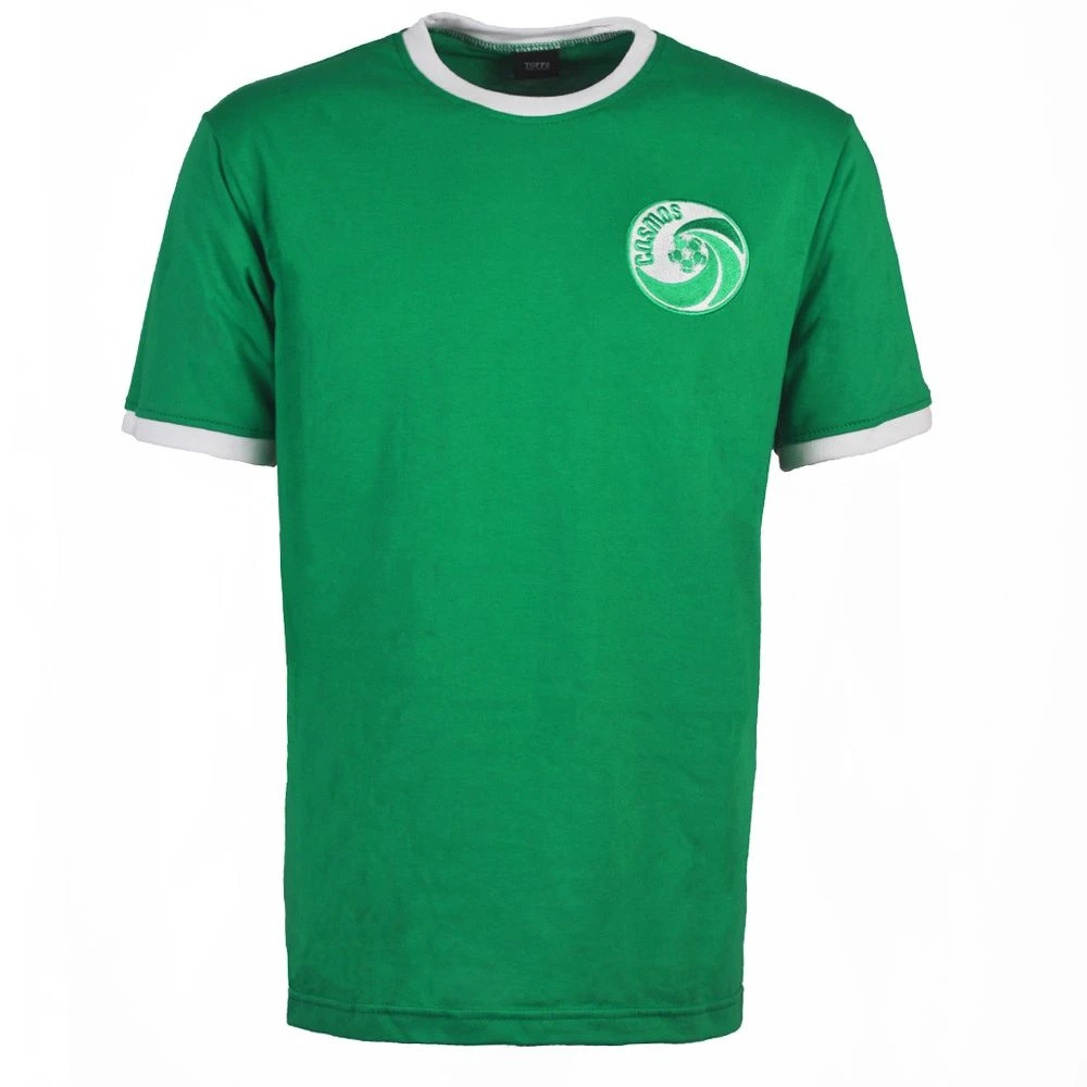 New York Cosmos Green/White Ringer - 12th Man Embroidered Organic Cotton T-Shirt 3 New York Cosmos Green/White Ringer - 12th Man Embroidered Organic Cotton T-Shirt