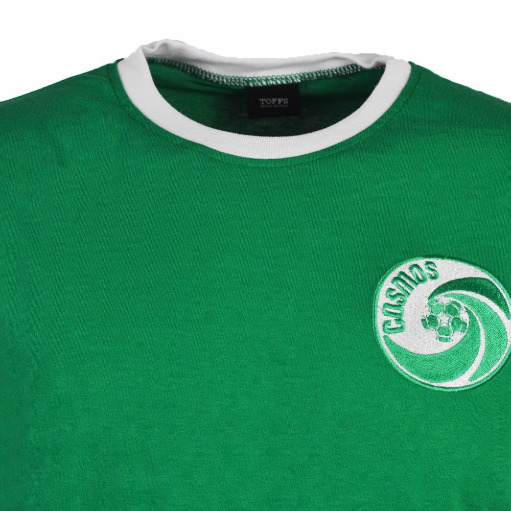 New York Cosmos Green/White Ringer - 12th Man Embroidered Organic Cotton T-Shirt 5 New York Cosmos Green/White Ringer - 12th Man Embroidered Organic Cotton T-Shirt - Image 3