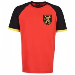 Belgium Raglan Red With Black/Yellow Sleeve T-Shirt