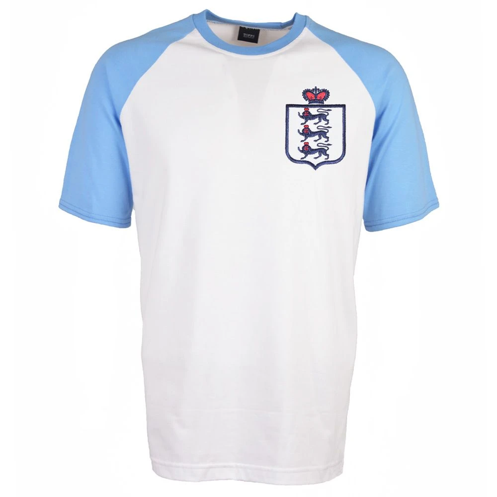 Kids England Raglan Sleeve White/Sky T-Shirt 3 Kids England Raglan Sleeve White/Sky T-Shirt
