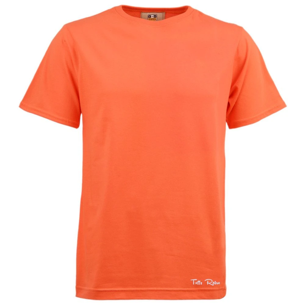 Toffs Retro Orange Organic Cotton Crew Neck Tee - Classic Relaxed Fit Made in Great Britain 3 Toffs Retro Orange Organic Cotton Crew Neck Tee - Classic Relaxed Fit Made in Great Britain