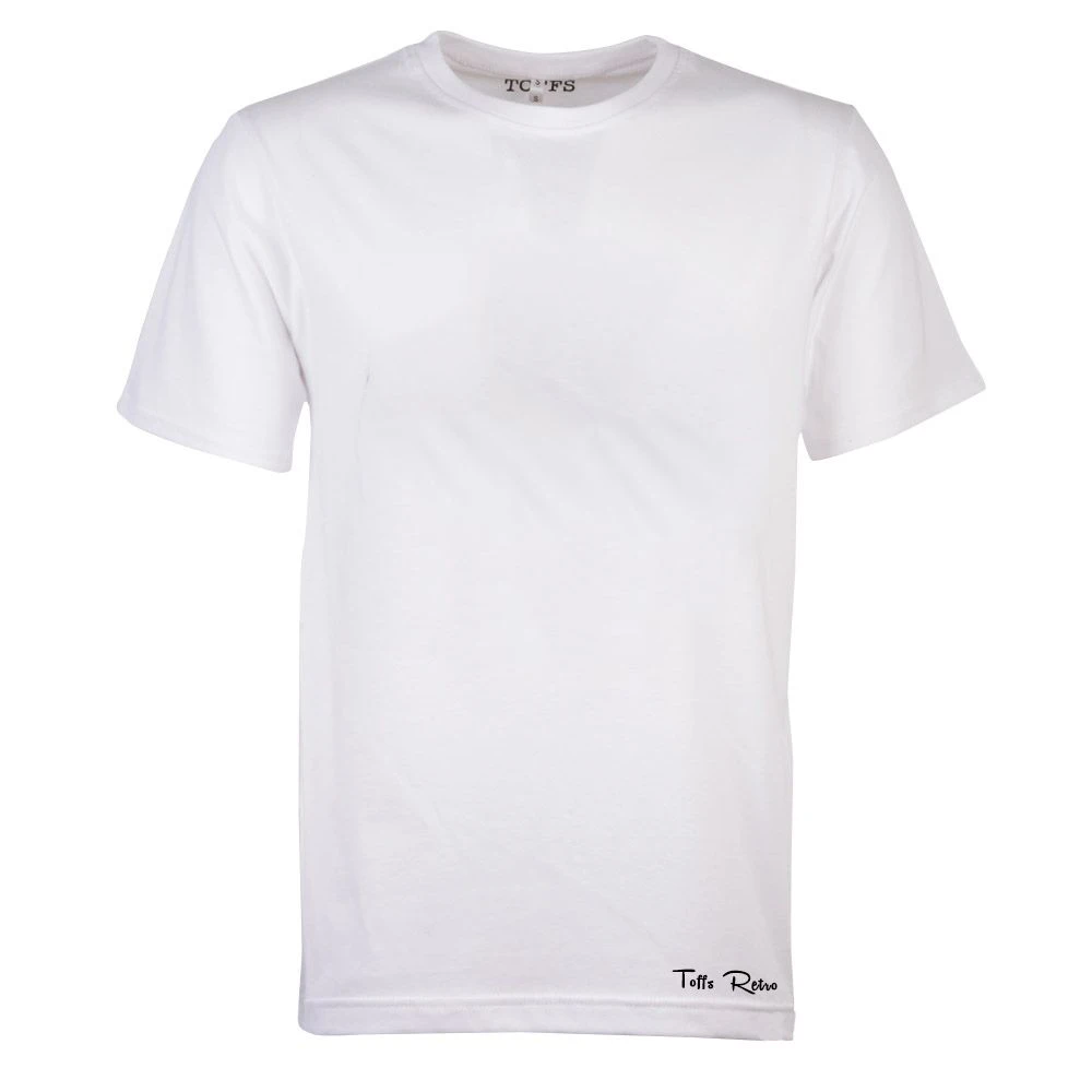 Toffs Retro White Organic Cotton Tee – Embroidered Logo Classic Fit T-Shirt 3 Toffs Retro White Organic Cotton Tee – Embroidered Logo Classic Fit T-Shirt