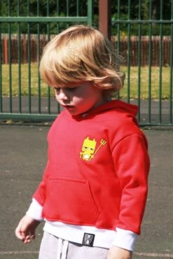 Kids Manchester Reds Hoodie - Red/White -Toffs Store th0005 3