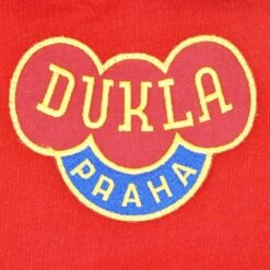 Kids Dukla Prague Maroon and Amber - Classic Embroidered Football Hoodie -Toffs Store th0012 1