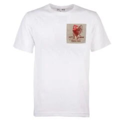France Rugby 1924 White Vintage Rooster Badge – Organic Cotton Relaxed Fit T-Shirt