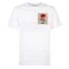 England Rugby Heritage Rose 1910 White - Vintage Stitched Badge Organic Cotton T-Shirt 2 England Rugby Heritage Rose 1910 White - Vintage Stitched Badge Organic Cotton T-Shirt -Toffs Store white rose beige patch 1910 1