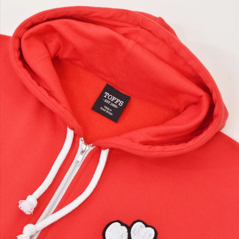Wales 1905 Vintage Rugby Zipped Hoodie - Red 4 Wales 1905 Vintage Rugby Zipped Hoodie - Red - Image 2