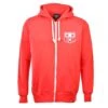 Southampton 1960's Style Zipped Hoodie - Red 2 Southampton 1960's Style Zipped Hoodie - Red -Toffs Store zh0017